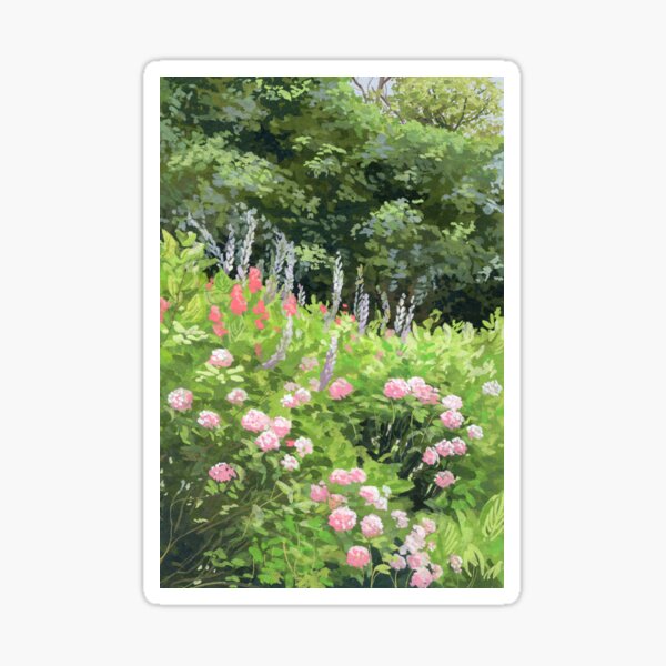 Vista previa del artículo con la obra «Jardín de la cabaña de flores silvestres de hadas», diseñado y vendido por Molly Stanko Art.