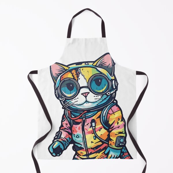 Item preview, Futuristic Multicolor Cats #15 cat astronaut designed and sold by SOVISART.