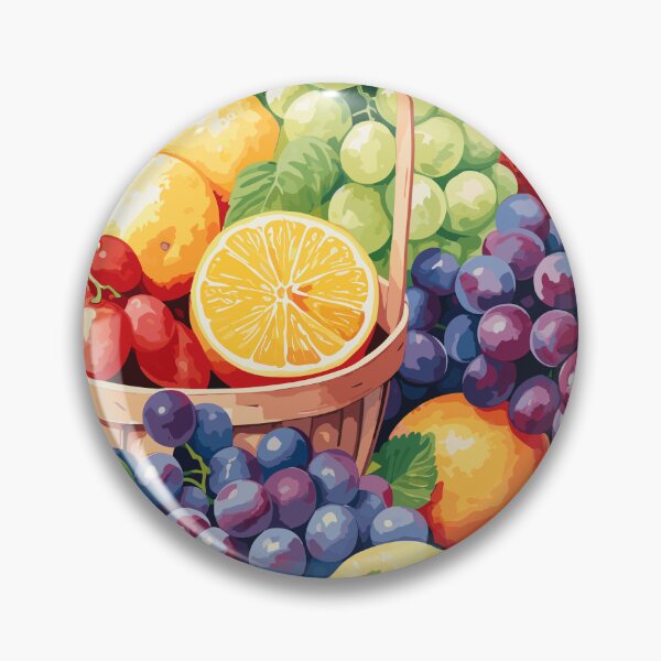 Artikelvorschau, Aquarell-Obstkorbmuster entworfen und verkauft von PaletPatisserie.