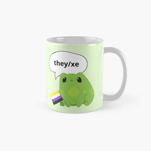 Item preview, Frog Non-binary Pronouns They/Xe Pronoun designed and sold by Furia LGBTQ+ Accessories.