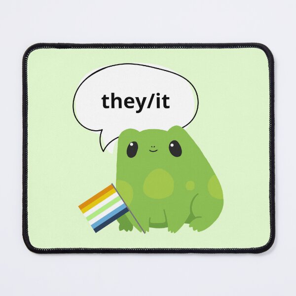 Item preview, Frog AroAce Agender Pronouns They/It Pronoun designed and sold by Furia LGBTQ+ Accessories.