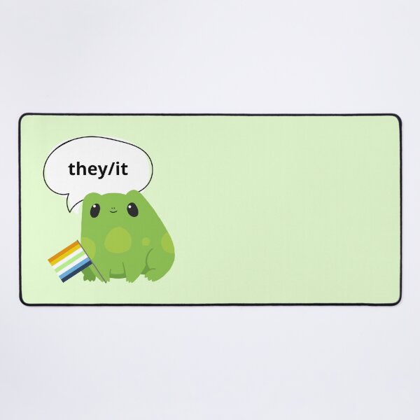 Item preview, Frog AroAce Agender Pronouns They/It Pronoun designed and sold by Furia LGBTQ+ Accessories.