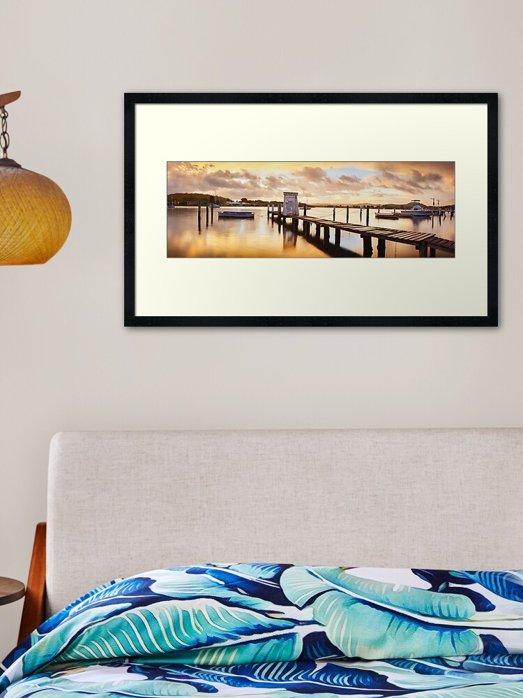 Thumbnail 2 of 7, Framed Art Print, Davistown Jetty, New South Wales, Australia designed and sold by Chockstone.