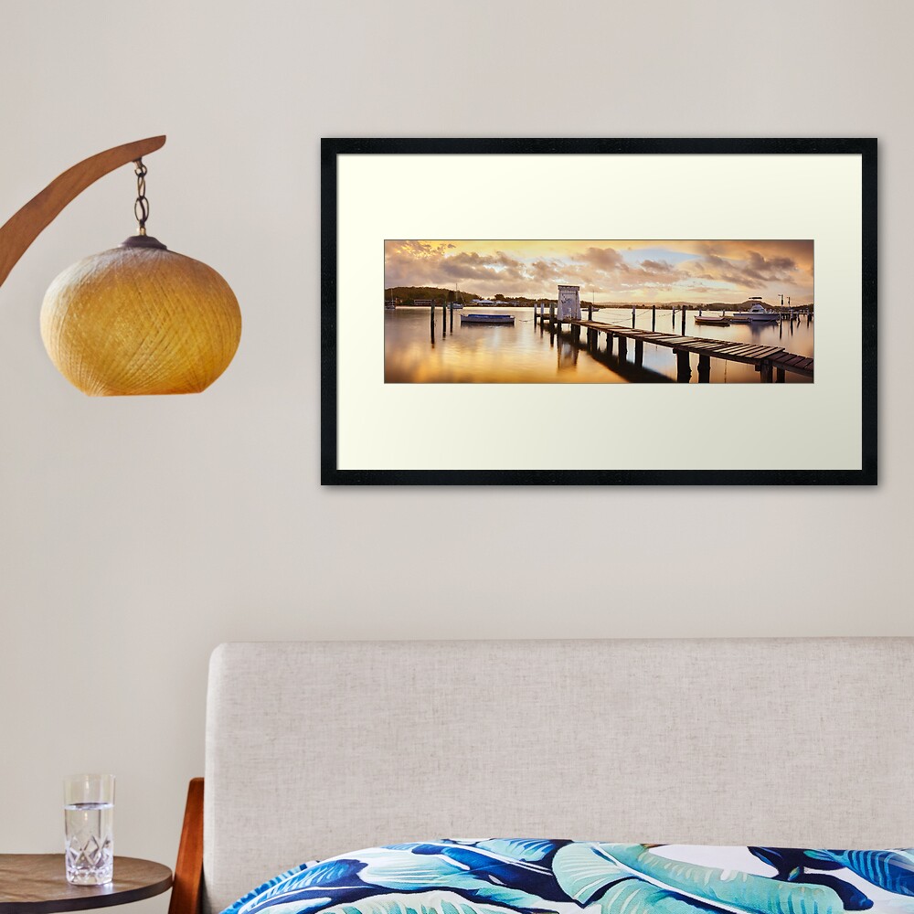 Davistown Jetty, New South Wales, Australia Framed Art Print