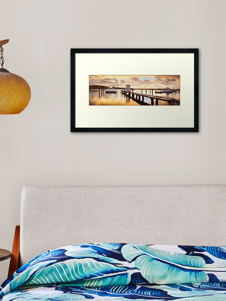 Thumbnail 2 of 7, Framed Art Print, Davistown Jetty, New South Wales, Australia designed and sold by Chockstone.