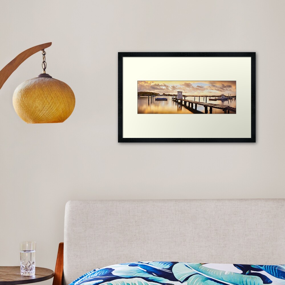 Davistown Jetty, New South Wales, Australia Framed Art Print