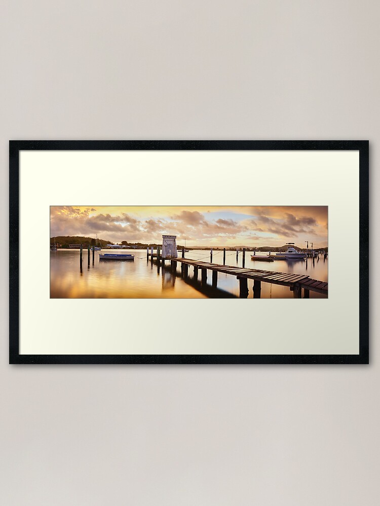 Alternate view of Davistown Jetty, New South Wales, Australia Framed Art Print