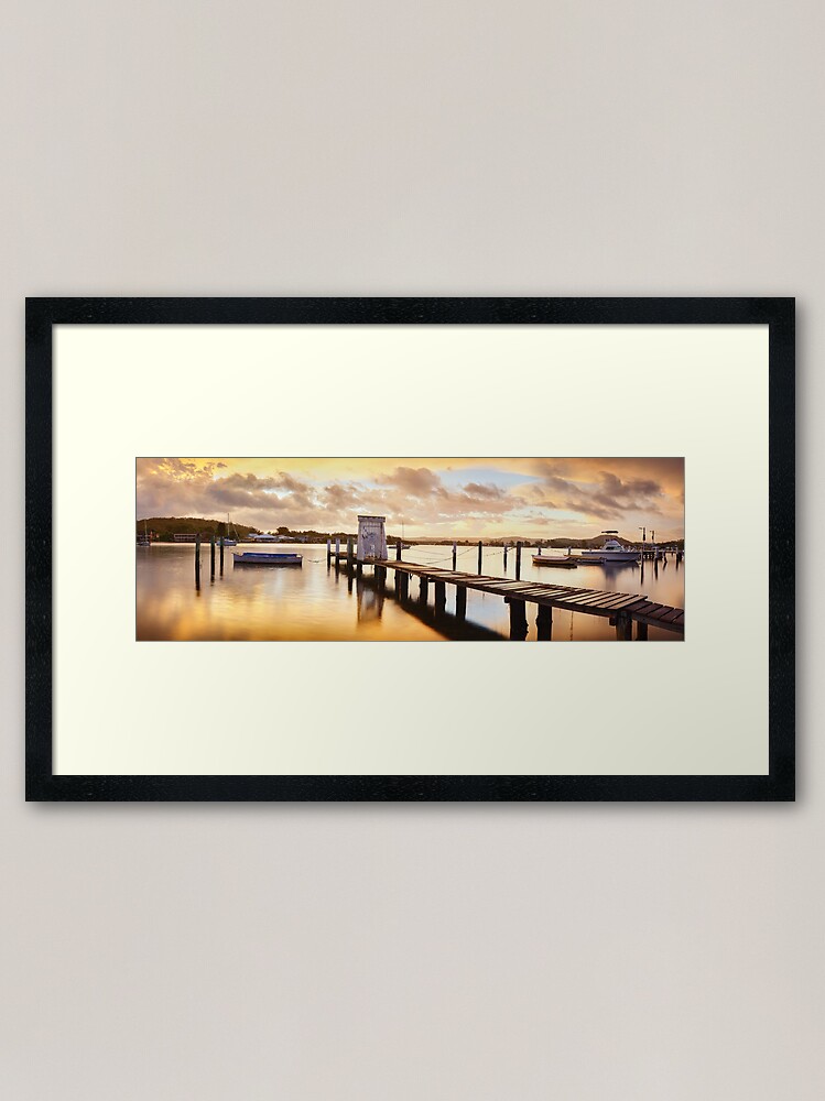 Alternate view of Davistown Jetty, New South Wales, Australia Framed Art Print