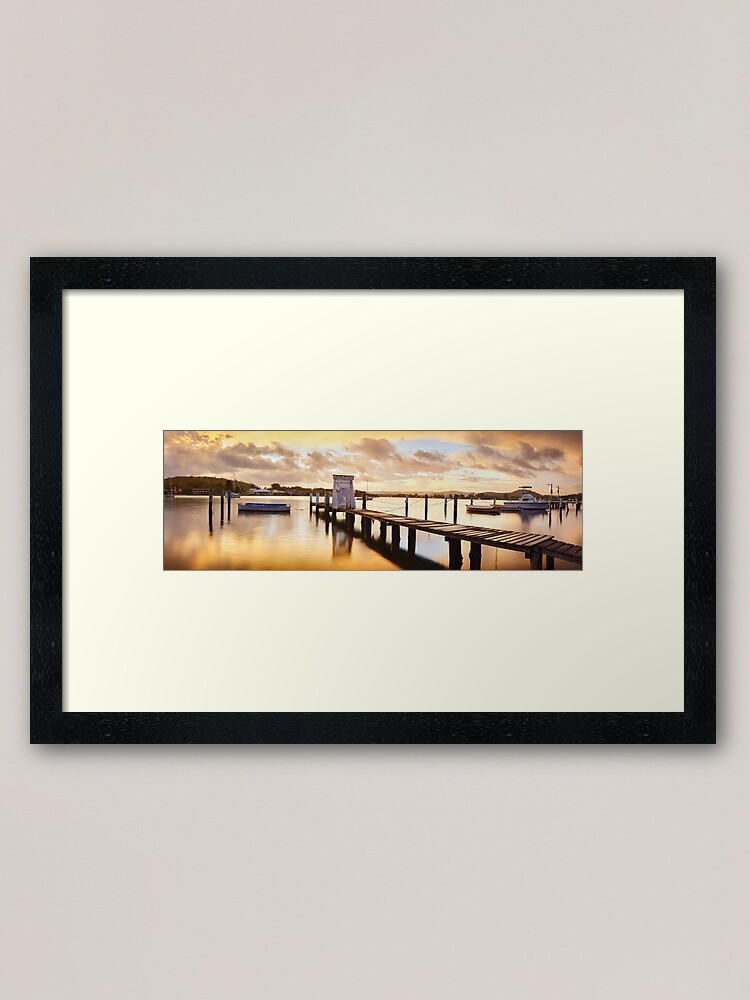 Alternate view of Davistown Jetty, New South Wales, Australia Framed Art Print