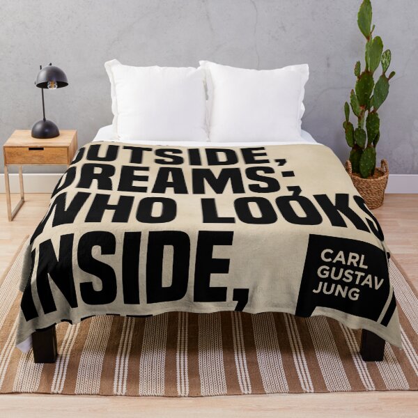 Item preview, Who looks outside dreams - Carl Gustav Jung Quote - Literature - Typography Print 3 - Vintage designed and sold by Studio Grafiikka.
