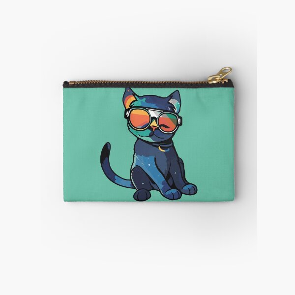 Item preview, Futuristic Multicolor Cats #33 night cat designed and sold by SOVISART.