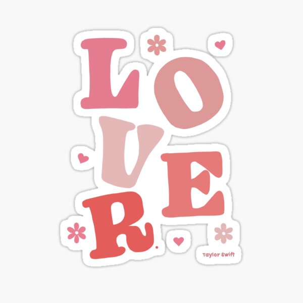 Taylor Swift Lover Album Aesthetic Design Sticker