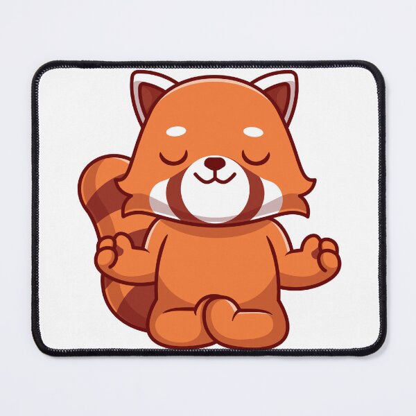 Item preview, Cute Red Panda is doing yoga designed and sold by SceneryStudio.
