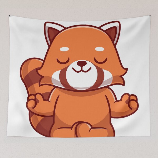 Item preview, Cute Red Panda is doing yoga designed and sold by SceneryStudio.