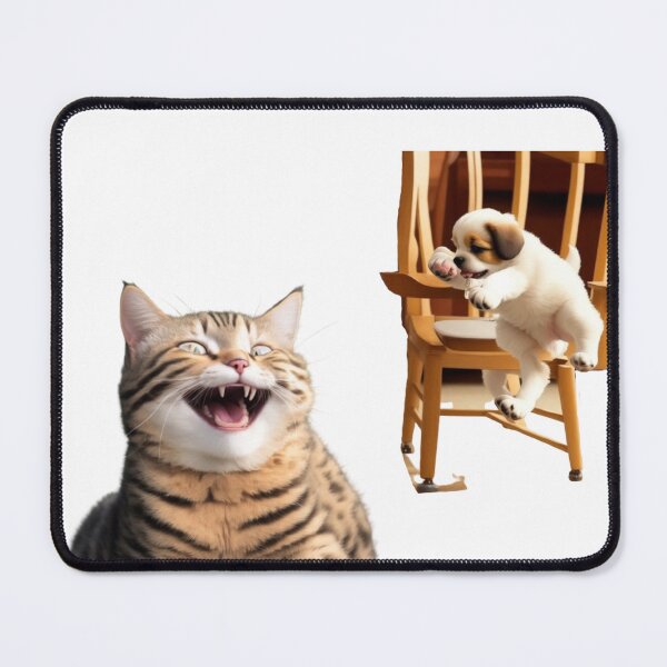 Item preview, cat laughing at puppy designed and sold by DIBUJOS-IDARPIN.