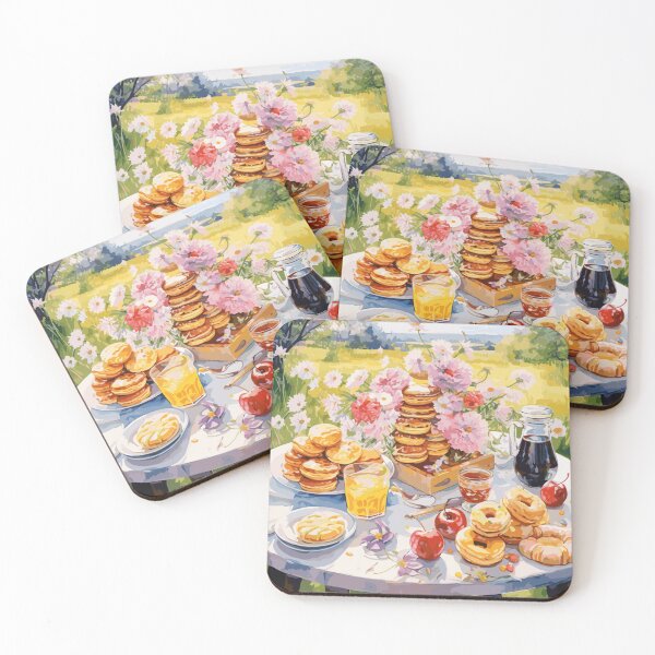 Item preview, Watercolor Picnic Illustration | A Picture-Perfect Scene with Scrumptious Treats designed and sold by PaletPatisserie.