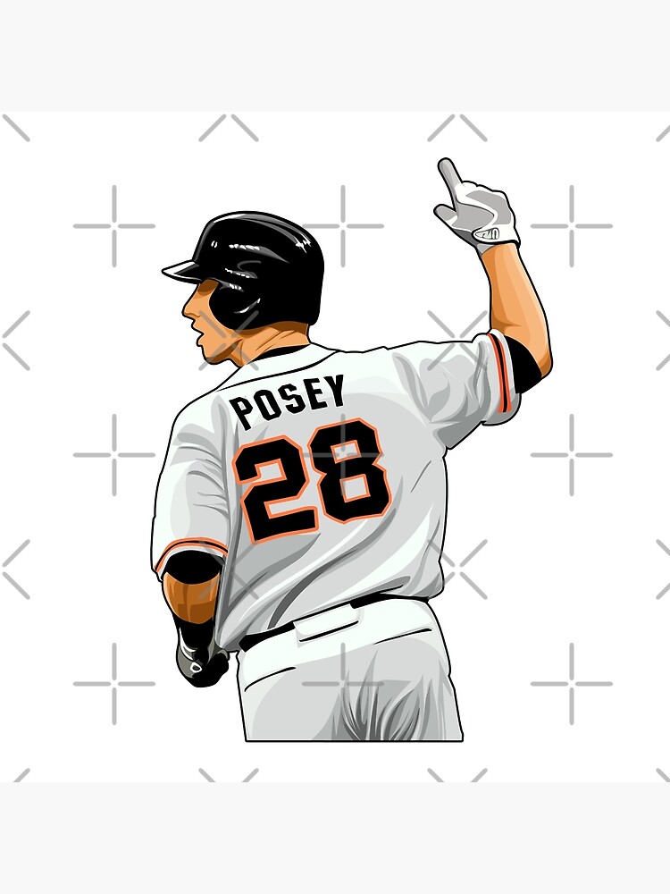 Buster Posey #28 Round The Bases | Art Board Print