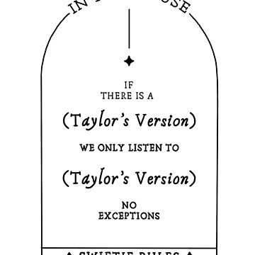 Artwork thumbnail, Taylor Swift Swiftie Rules by Isabella Perry