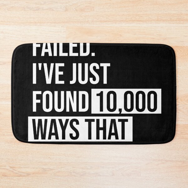 Item preview, I Have Not Failed - Thomas Alva Edison Quote - Literature - Typography Print - Black designed and sold by Studio Grafiikka.