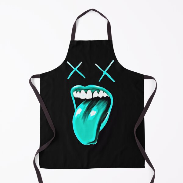 Item preview, Unique Expression: A Neon Blue Mouth with Extended Tongue and 'X' Shaped Eyes designed and sold by Jhuvel.