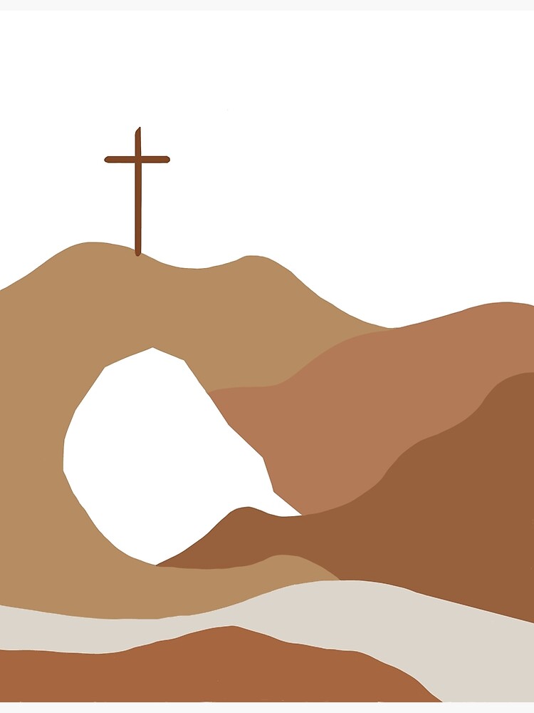 Thumbnail 3 of 3, Poster, Jesus Empty Tomb Aesthetic Neutrals designed and sold by isabellap317.