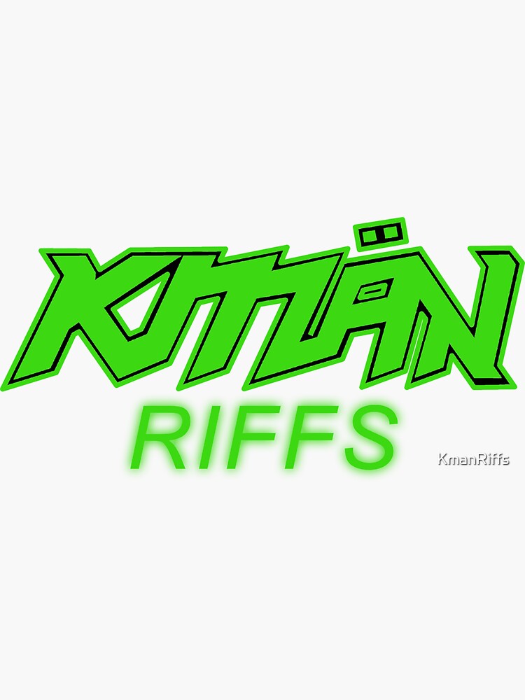 "KMaNriffs stand alone logo Black Infill" Sticker for Sale by