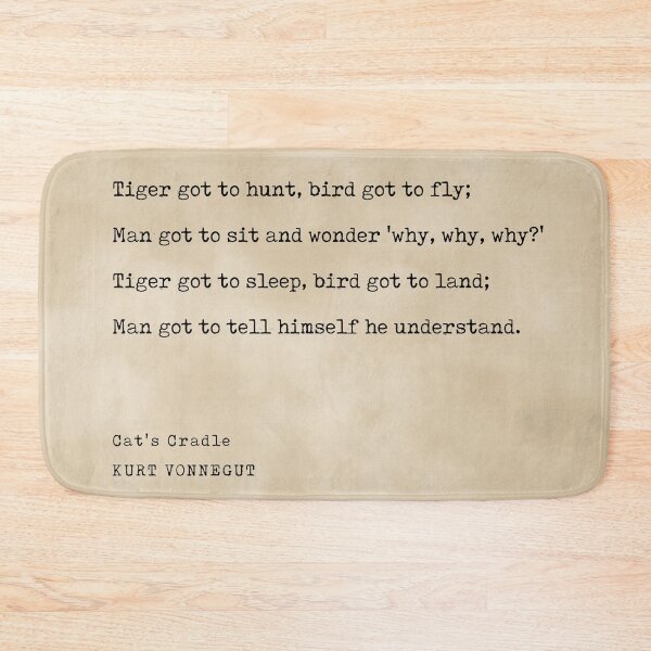 Item preview, Cat's Cradle - Kurt Vonnegut Quote - Literature - Typewriter Print - Vintage designed and sold by Studio Grafiikka.