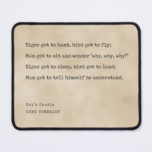 Item preview, Cat's Cradle - Kurt Vonnegut Quote - Literature - Typewriter Print - Vintage designed and sold by Studio Grafiikka.
