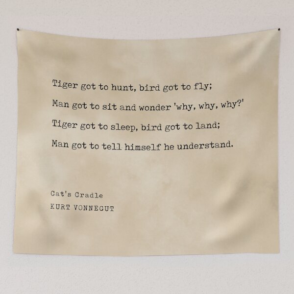 Item preview, Cat's Cradle - Kurt Vonnegut Quote - Literature - Typewriter Print - Vintage designed and sold by Studio Grafiikka.