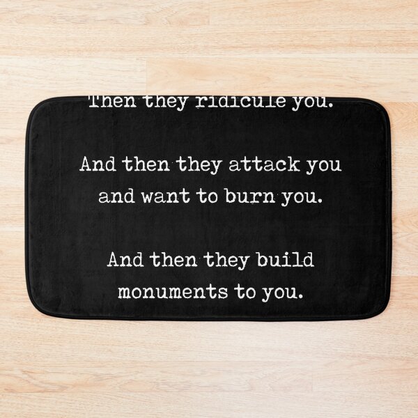 Item preview, First they ignore you - Nicholas Klein Quote - Literature - Typewriter Print - Black designed and sold by Studio Grafiikka.