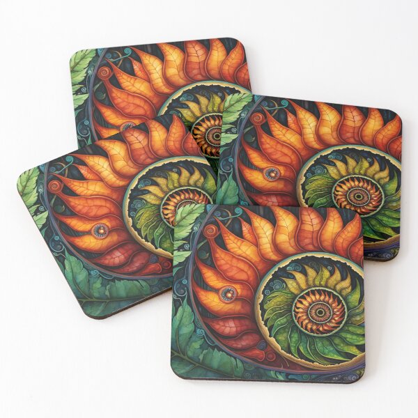 Item preview, Golden Spiral of Leaves and Vines designed and sold by shakespeare1212.