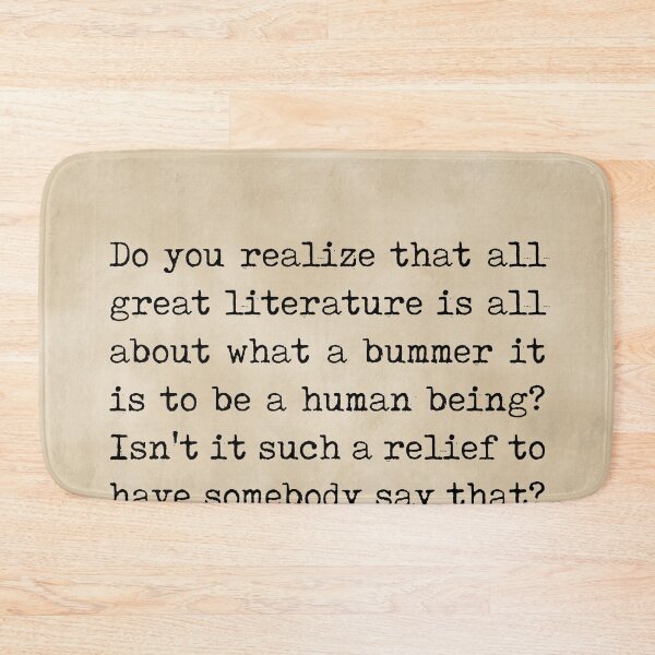 Item preview, What a bummer it is to be a human being - Kurt Vonnegut Quote, Literature, Typewriter Print, Vintage designed and sold by Studio Grafiikka.