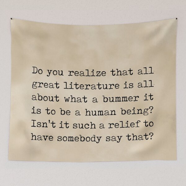 Item preview, What a bummer it is to be a human being - Kurt Vonnegut Quote, Literature, Typewriter Print, Vintage designed and sold by Studio Grafiikka.