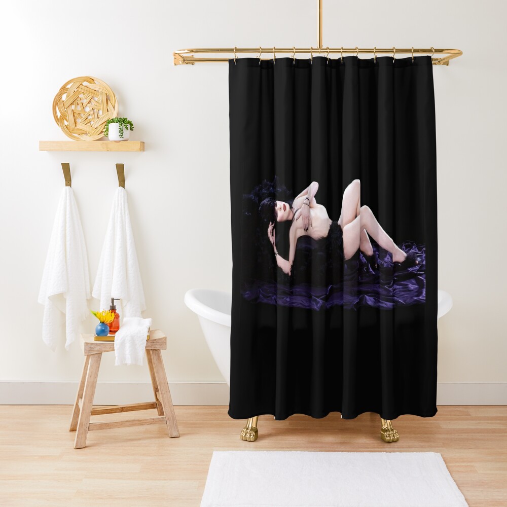 Elvira Motd Nude Shower Curtain By Racecar32 Redbubble