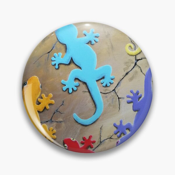 Item preview, Colorful lizards climb on a wall, motif 2 designed and sold by Sandra  Steinke.