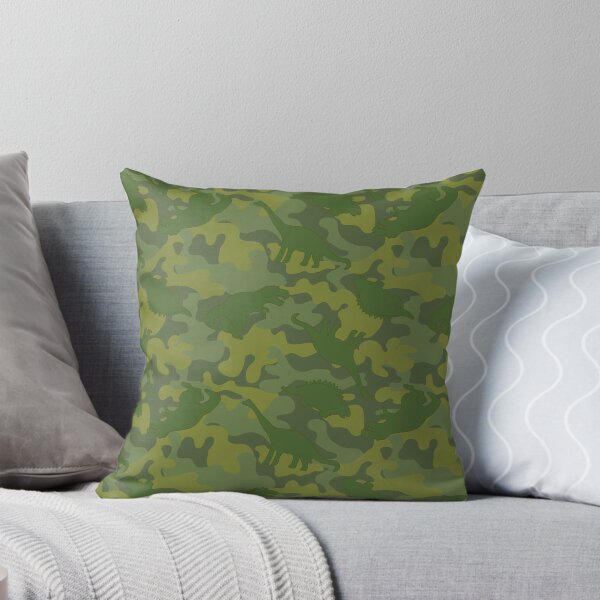 Item preview, Dinosaurs on camo, Olive green camouflage with dinosaurs, Kids camo print designed and sold by Morrisseyfabric.