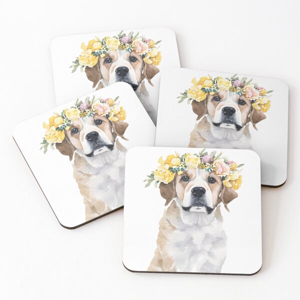 Item preview, Dog with Flower Crown designed and sold by SparrowStud28.