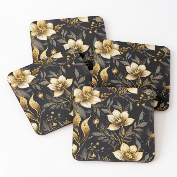 Item preview, golden flowers designed and sold by SBD-Shop.