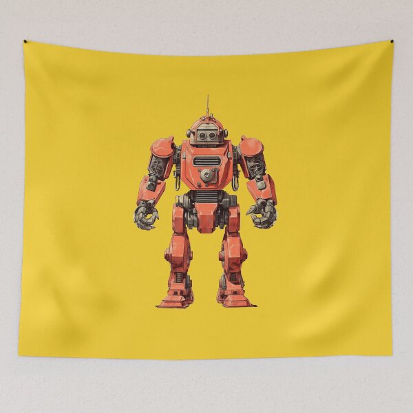 Item preview, red bot designed and sold by Robots-Retros.