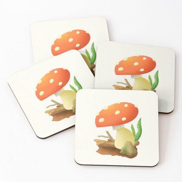 Item preview, Cozy red mushroom and twigs cottagecore sticker by DozyJov designed and sold by DozyJov.