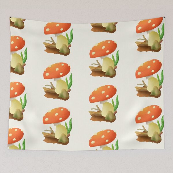 Item preview, Cozy red mushroom and twigs cottagecore sticker by DozyJov designed and sold by DozyJov.