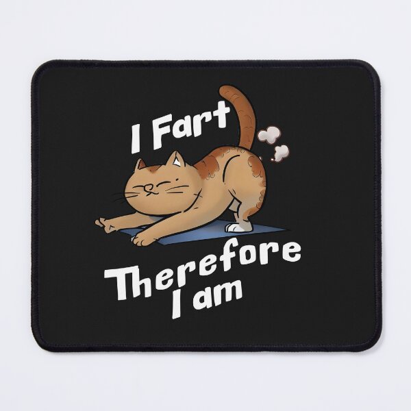 Item preview, Farting Cat on a Yoga Mat designed and sold by RhondaLily.
