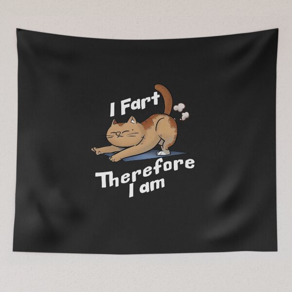 Item preview, Farting Cat on a Yoga Mat designed and sold by RhondaLily.