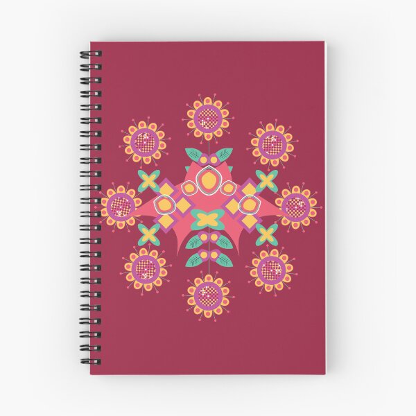 Aperçu de l'œuvre Les formes colorées jouent un beau motif floral géométrique créée et vendue par AmantranDesigns.