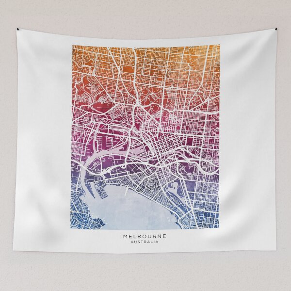 Item preview, Melbourne Australia City Street Map designed and sold by ArtPrints.