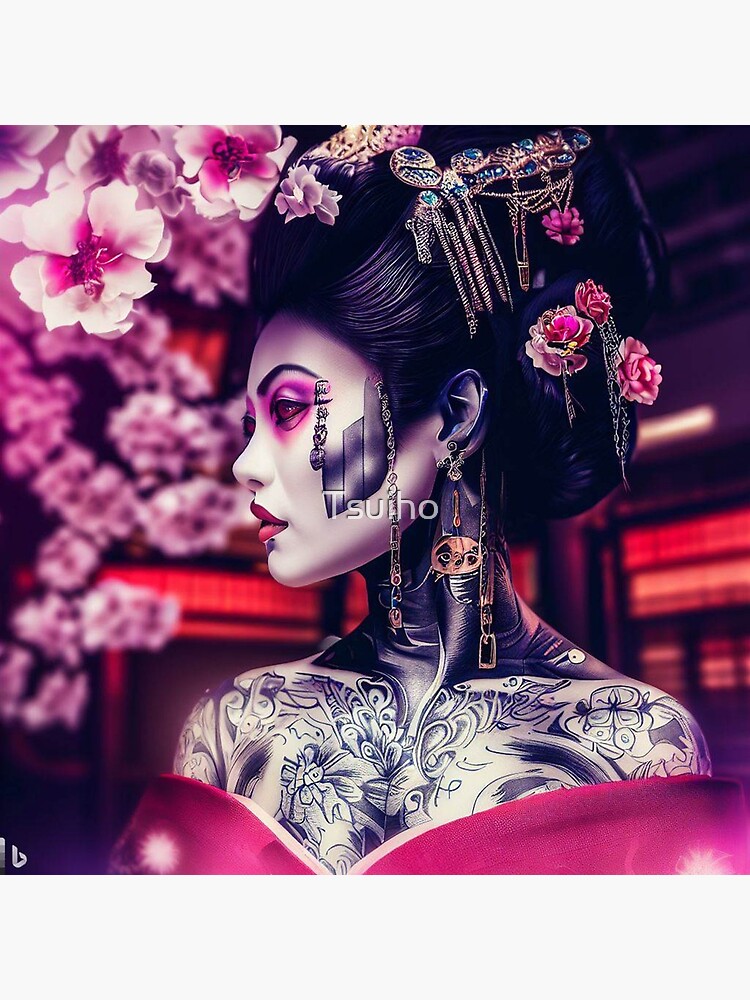 Japanese Geisha Tattoo On Full Back by Deadi