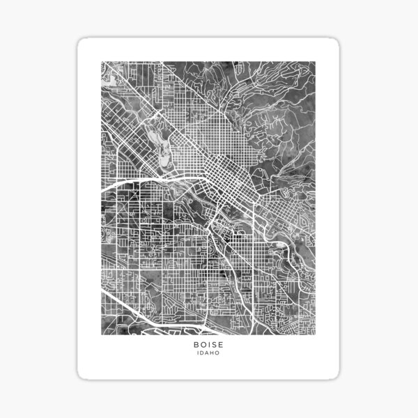 Artikelvorschau, Straßenkarte der Stadt Boise, Idaho entworfen und verkauft von ArtPrints.