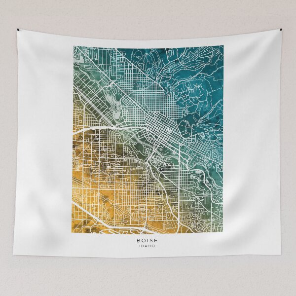 Item preview, Boise Idaho City Street Map designed and sold by ArtPrints.