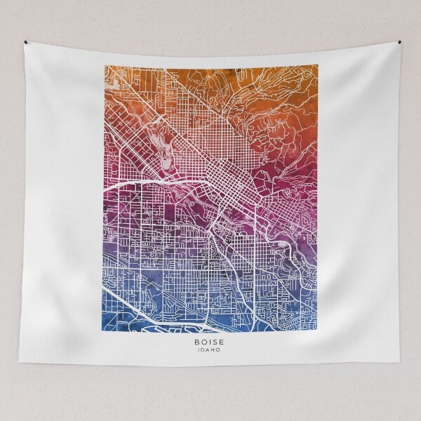 Item preview, Boise Idaho City Street Map designed and sold by ArtPrints.