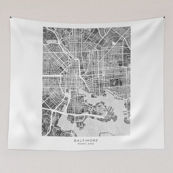 Item preview, Baltimore Maryland City Street Map designed and sold by ArtPrints.